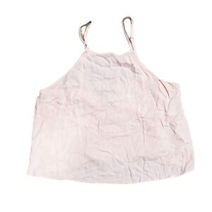 Kendall & Kylie Blush Pink Crepe Crop Cami Top S
